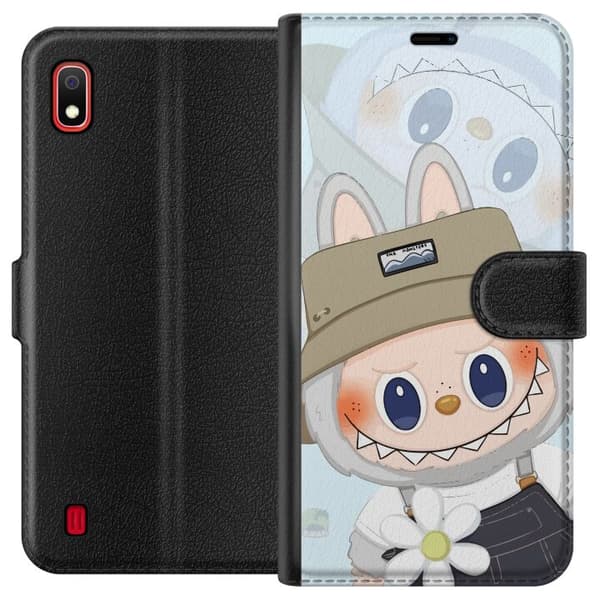 Samsung Galaxy A10 Tegnebogsetui Labubu med hat - Pop Mart figur Mr. Butcher i retro-stil med karakter