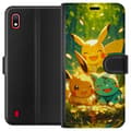 Miniatyrbillede 1 af 3: Samsung Galaxy A10 Tegnebogsetui Pixelmonster spillestil - farverig design til retro-elskende gamere