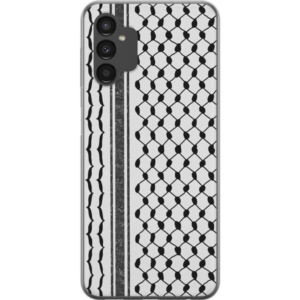 Samsung Galaxy A04s Läpinäkyvä kuori Palestiinalainen kuvio - perinteiseen tyyliin inspiroima keffiyeh-kangas