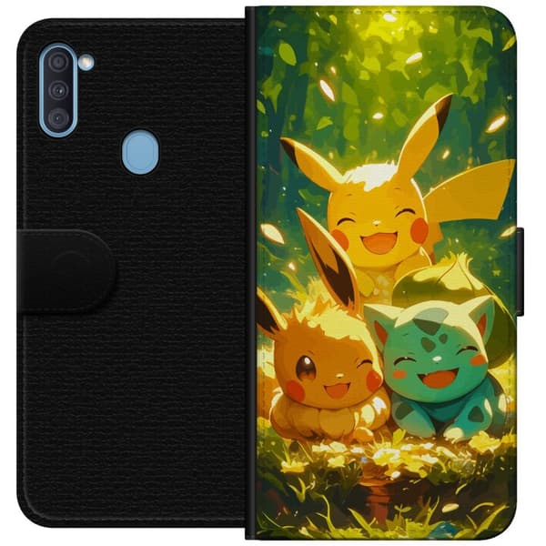 Samsung Galaxy A11 Lommeboketui Pixelmonster spillstil - fargerik design for retro-elskende spillere