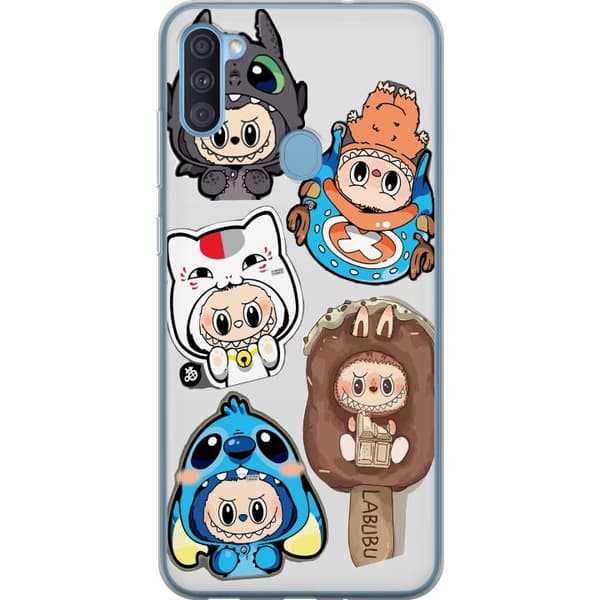Samsung Galaxy A11 Genomskinligt Skal Labubu figursamling – Pop Mart Labubu The Monsters i färgglad design