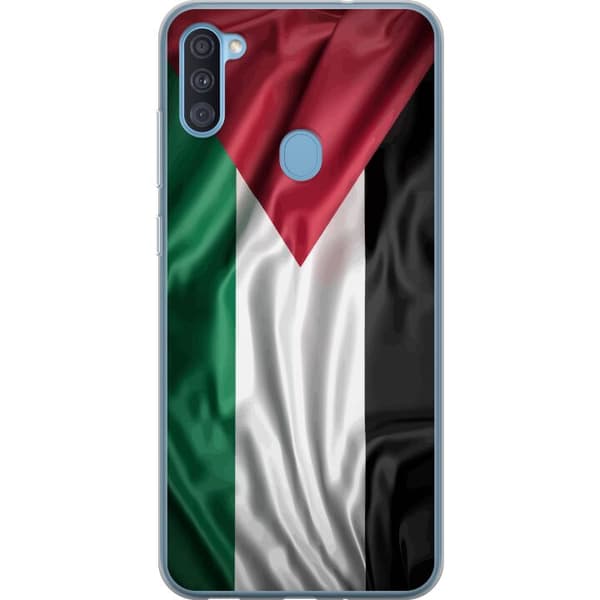 Samsung Galaxy A11 Gjennomsiktig deksel Palestinaflagget – ikoniskt symbol på frihet i rødt, svart, hvitt og grønt