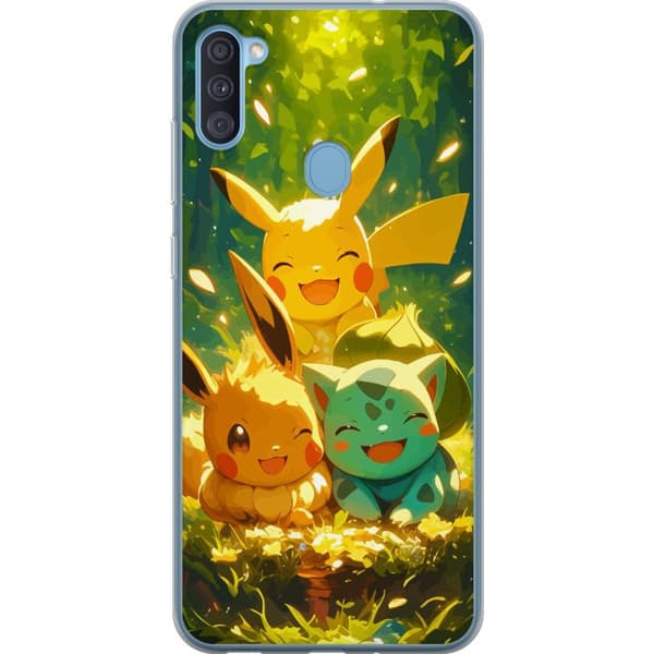 Samsung Galaxy A11 Gjennomsiktig deksel Pixelmonster spillstil - fargerik design for retro-elskende spillere