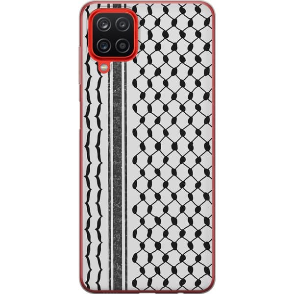 Samsung Galaxy A12 Gennemsigtig cover Palæstinensisk mønster - inspireret af traditionel stil keffiyeh-stof