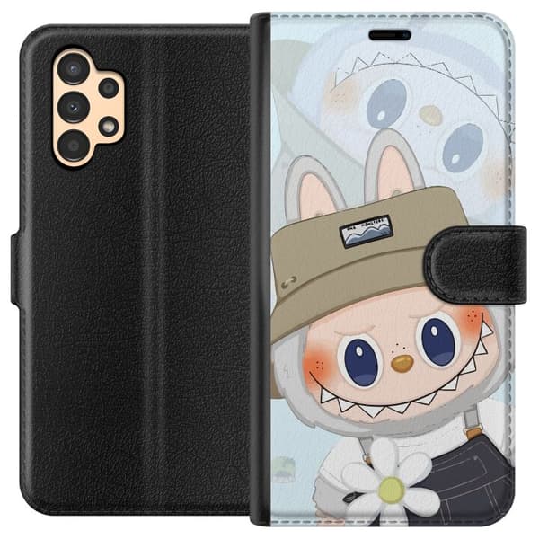 Samsung Galaxy A13 Tegnebogsetui Labubu med hat - Pop Mart figur Mr. Butcher i retro-stil med karakter
