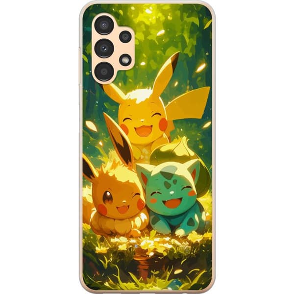 Samsung Galaxy A13 Läpinäkyvä kuori Pixelmonster pelityyli - värikäs muotoilu retroa rakastaville pelaajille