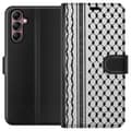 Miniatyrbilde 1 av 3: Samsung Galaxy A14 5G Lommeboketui Palestinsk mønster - inspirert av tradisjonell stil keffiyeh-stoff