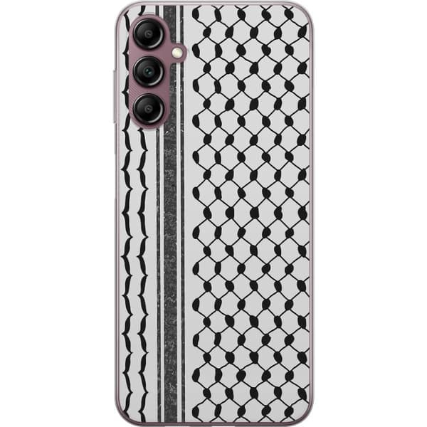Samsung Galaxy A14 5G Gjennomsiktig deksel Palestinsk mønster - inspirert av tradisjonell stil keffiyeh-stoff