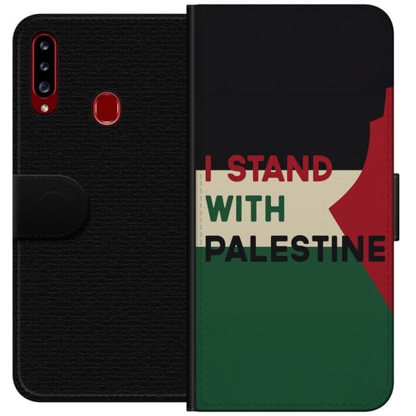 Samsung Galaxy A20s Lommeboketui Stå opp for Palestina - solidaritetsdesign med en sterk melding