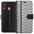 Pikkukuva 1 / 3: Samsung Galaxy A20e Lompakkokotelo Palestiinalainen kuvio - perinteiseen tyyliin inspiroima keffiyeh-kangas