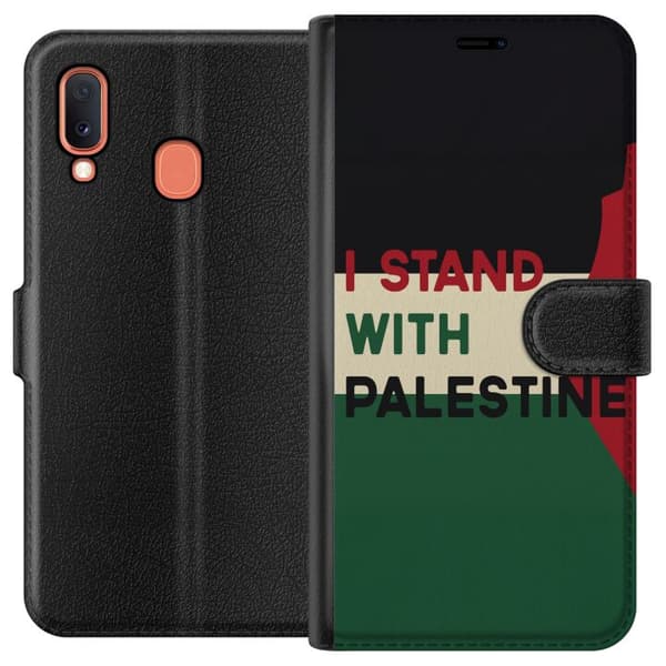 Samsung Galaxy A20e Lommeboketui Stå opp for Palestina - solidaritetsdesign med en sterk melding