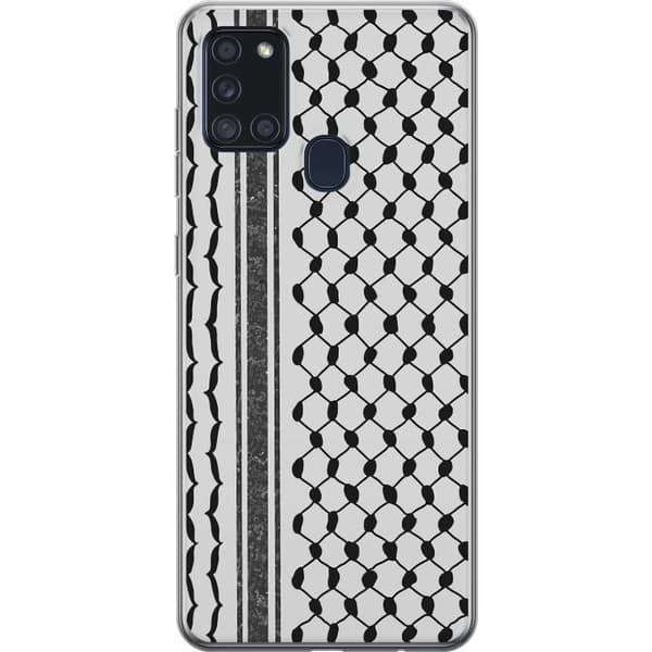 Samsung Galaxy A21s Gennemsigtig cover Palæstinensisk mønster - inspireret af traditionel stil keffiyeh-stof