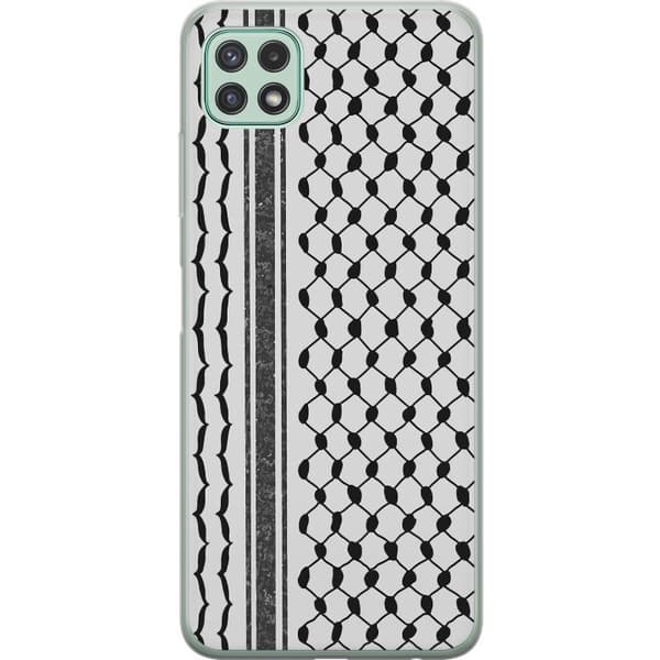 Samsung Galaxy A22 5G Läpinäkyvä kuori Palestiinalainen kuvio - perinteiseen tyyliin inspiroima keffiyeh-kangas