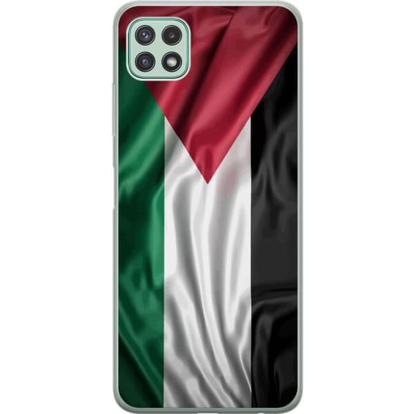 Samsung Galaxy A22 5G Läpinäkyvä kuori Palestiinan lippu – ikoninen vapauden symboli punaisessa, mustassa, valkoisessa ja vihreässä
