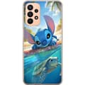 Miniatyrbillede 1 af 3: Samsung Galaxy A23 Gennemsigtig cover Stitch med skildpadde - sød blå alien i tropisk strandmiljø fra Disney