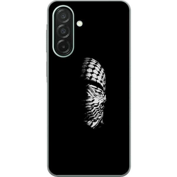 Samsung Galaxy A26 Läpinäkyvä kuori Keffiyeh-kuviointi - klassinen palestiinalainen mustavalkoinen shaali, jolla on kulttuurinen merkitys
