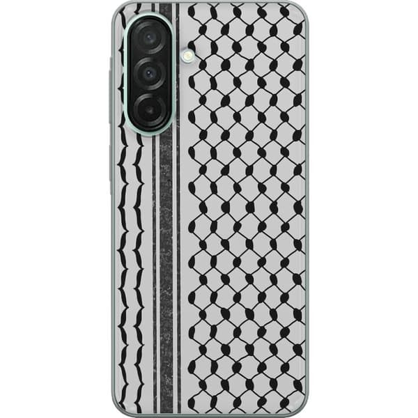 Samsung Galaxy A26 Genomskinligt Skal Palestinskt mönster – inspirerat av keffiyeh-tyg i traditionell stil