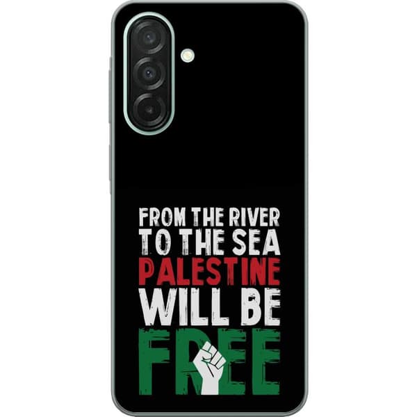 Samsung Galaxy A26 Genomskinligt Skal Free Palestine – politiskt statement med kraftfullt grafiskt uttryck