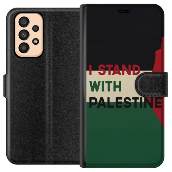 Samsung Galaxy A33 5G Lommeboketui Stå opp for Palestina - solidaritetsdesign med en sterk melding