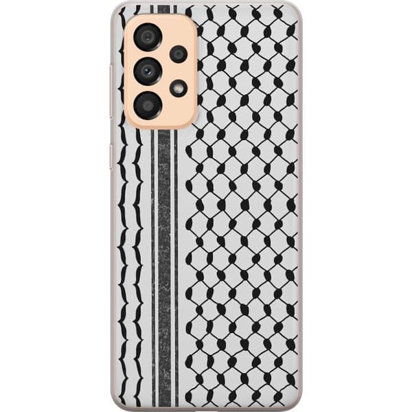 Samsung Galaxy A33 5G Gjennomsiktig deksel Palestinsk mønster - inspirert av tradisjonell stil keffiyeh-stoff