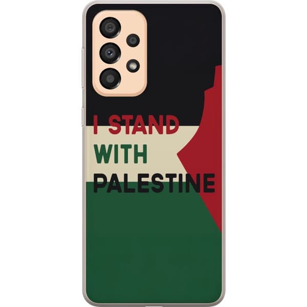 Samsung Galaxy A33 5G Gjennomsiktig deksel Stå opp for Palestina - solidaritetsdesign med en sterk melding