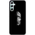 Miniatyrbillede 1 af 3: Samsung Galaxy A34 Gennemsigtig cover Keffiyeh-mønster - klassisk sort-hvid palæstinensisk tørklæde med kulturel betydning