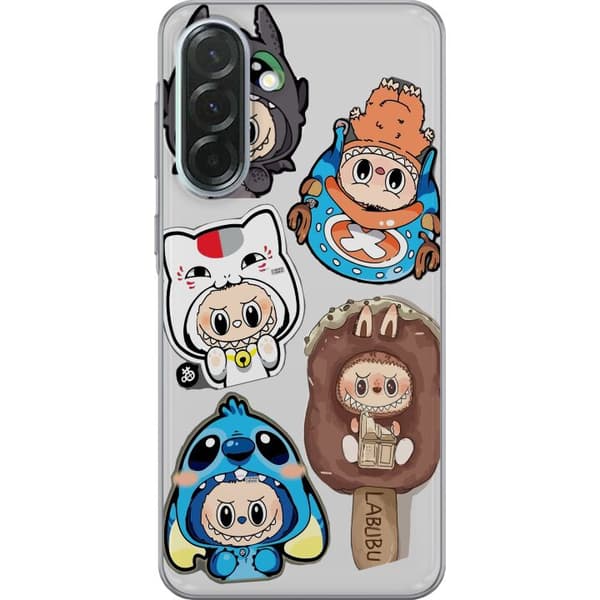 Samsung Galaxy A36 Genomskinligt Skal Labubu figursamling – Pop Mart Labubu The Monsters i färgglad design