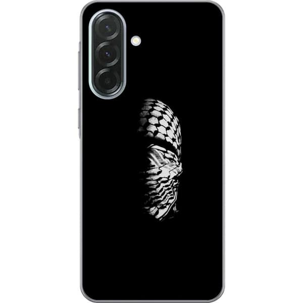 Samsung Galaxy A36 Gennemsigtig cover Keffiyeh-mønster - klassisk sort-hvid palæstinensisk tørklæde med kulturel betydning