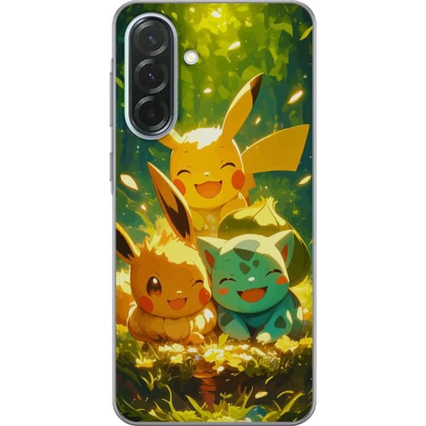 Samsung Galaxy A36 Gennemsigtig cover Pixelmonster spillestil - farverig design til retro-elskende gamere