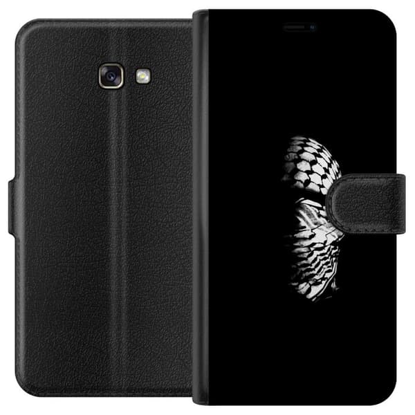 Samsung Galaxy A3 (2017) Tegnebogsetui Keffiyeh-mønster - klassisk sort-hvid palæstinensisk tørklæde med kulturel betydning
