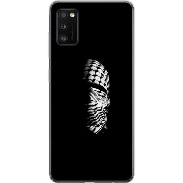 Samsung Galaxy A41 Gjennomsiktig deksel Keffiyeh-mønster - klassisk svart-hvit palestinsk sjal med kulturell betydning