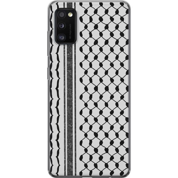 Samsung Galaxy A41 Läpinäkyvä kuori Palestiinalainen kuvio - perinteiseen tyyliin inspiroima keffiyeh-kangas
