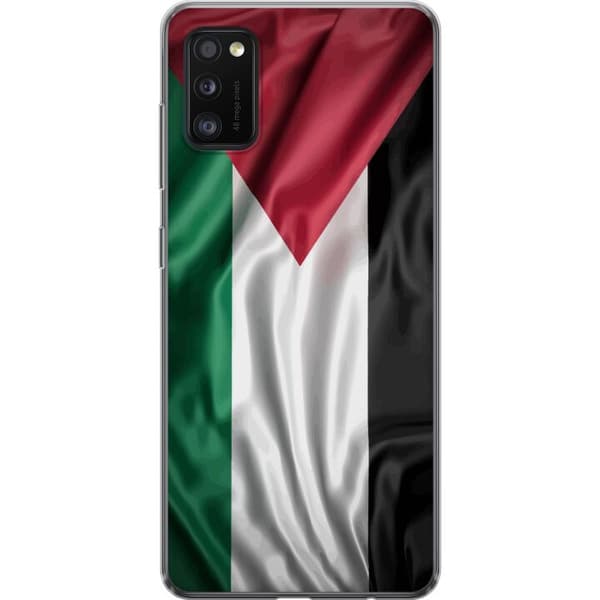 Samsung Galaxy A41 Läpinäkyvä kuori Palestiinan lippu – ikoninen vapauden symboli punaisessa, mustassa, valkoisessa ja vihreässä
