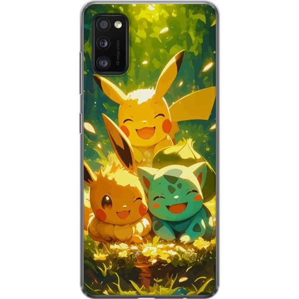 Samsung Galaxy A41 Läpinäkyvä kuori Pixelmonster pelityyli - värikäs muotoilu retroa rakastaville pelaajille