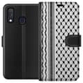 Pikkukuva 1 / 3: Samsung Galaxy A40 Lompakkokotelo Palestiinalainen kuvio - perinteiseen tyyliin inspiroima keffiyeh-kangas