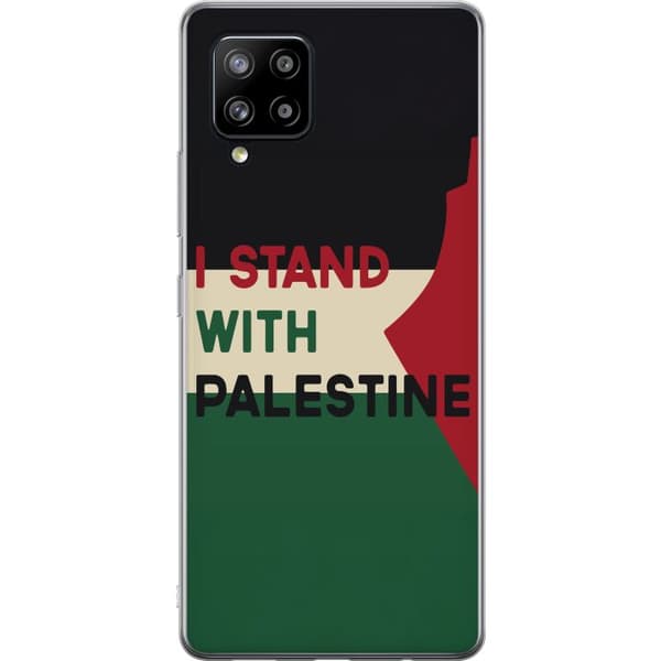 Samsung Galaxy A42 5G Gennemsigtig cover Stå sammen med Palæstina - solidaritetsdesign med en stærk besked