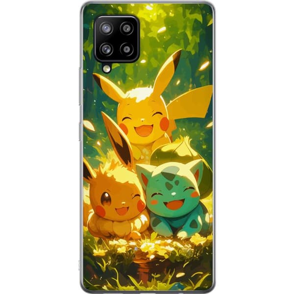 Samsung Galaxy A42 5G Gennemsigtig cover Pixelmonster spillestil - farverig design til retro-elskende gamere