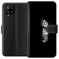 Miniatyrbillede 1 af 3: Samsung Galaxy A42 5G Tegnebogsetui Keffiyeh-mønster - klassisk sort-hvid palæstinensisk tørklæde med kulturel betydning