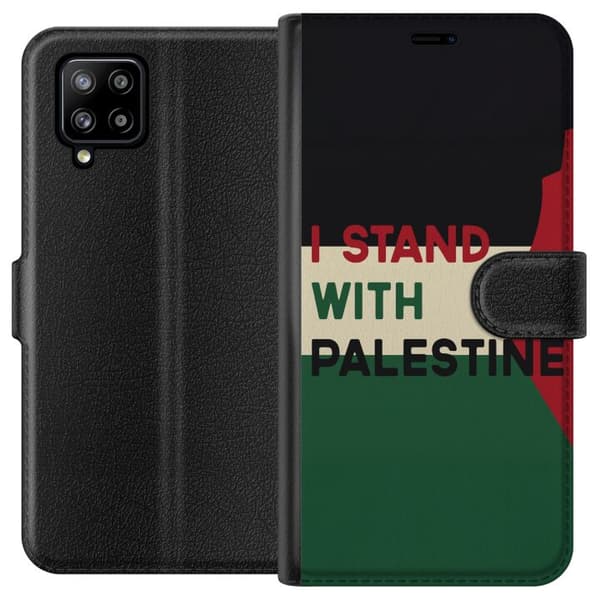Samsung Galaxy A42 5G Tegnebogsetui Stå sammen med Palæstina - solidaritetsdesign med en stærk besked
