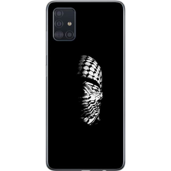 Samsung Galaxy A51 Gennemsigtig cover Keffiyeh-mønster - klassisk sort-hvid palæstinensisk tørklæde med kulturel betydning