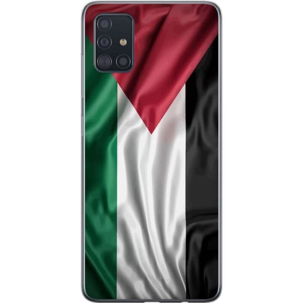 Samsung Galaxy A51 Gennemsigtig cover Palestinaflaget – ikonisk frihedssymbol i rød, sort, hvid og grøn