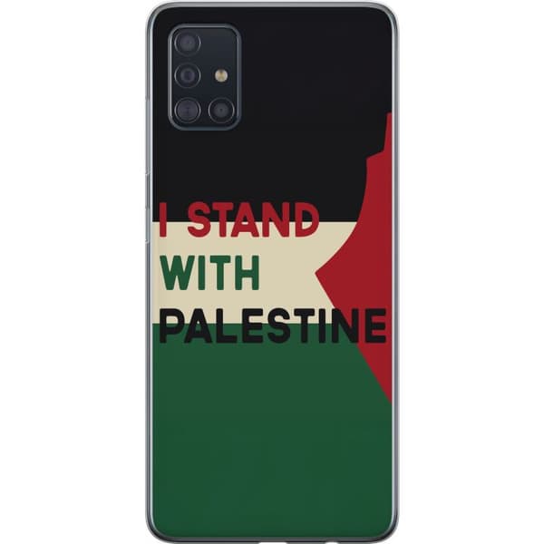 Samsung Galaxy A51 Gennemsigtig cover Stå sammen med Palæstina - solidaritetsdesign med en stærk besked