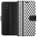 Miniatyrbillede 1 af 3: Samsung Galaxy A51 Tegnebogsetui Palæstinensisk mønster - inspireret af traditionel stil keffiyeh-stof