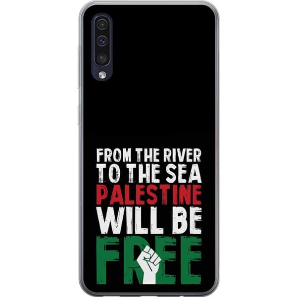 Samsung Galaxy A50 Läpinäkyvä kuori Vapauta Palestiina