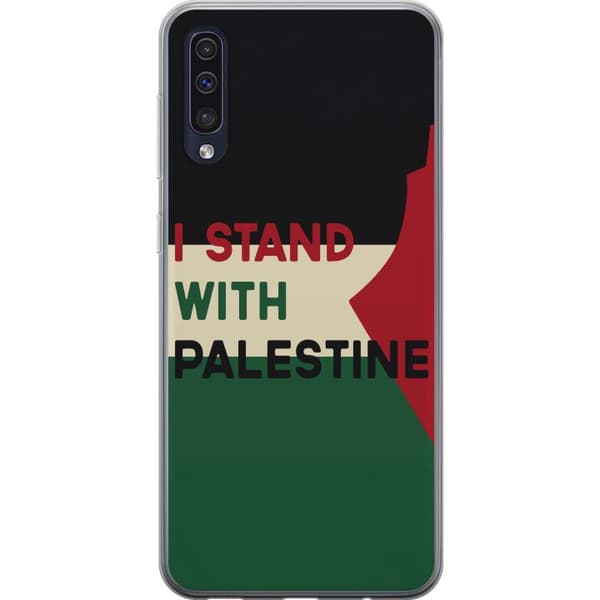 Samsung Galaxy A50 Gennemsigtig cover Stå sammen med Palæstina - solidaritetsdesign med en stærk besked