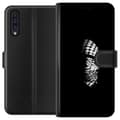 Pikkukuva 1 / 3: Samsung Galaxy A50 Lompakkokotelo Keffiyeh-kuviointi - klassinen palestiinalainen mustavalkoinen shaali, jolla on kulttuurinen merkitys