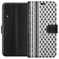 Miniatyrbillede 1 af 3: Samsung Galaxy A50 Tegnebogsetui Palæstinensisk mønster - inspireret af traditionel stil keffiyeh-stof