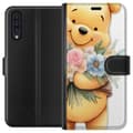 Miniatyrbillede 1 af 3: Samsung Galaxy A50 Tegnebogsetui Nalle Puh med blomster - klassisk børnefavorit i en blomstrende forårs miljø
