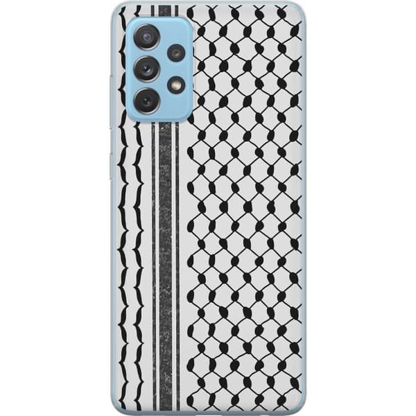 Samsung Galaxy A52 5G Läpinäkyvä kuori Palestiinalainen kuvio - perinteiseen tyyliin inspiroima keffiyeh-kangas