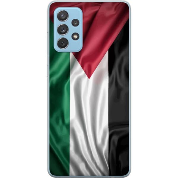 Samsung Galaxy A52 5G Läpinäkyvä kuori Palestiinan lippu – ikoninen vapauden symboli punaisessa, mustassa, valkoisessa ja vihreässä